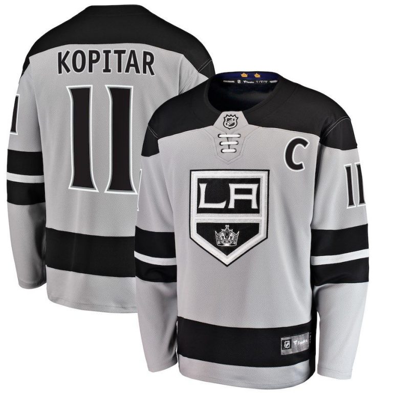 Men Los Angeles Kings Anze Kopitar Black Breakaway Player Jersey