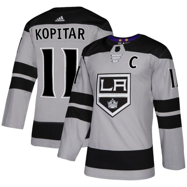 Men Los Angeles Kings Anze Kopitar Gray Alternate Player Jersey