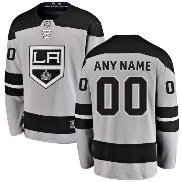 Men Los Angeles Kings Gray Alternate Breakaway Custom Jersey