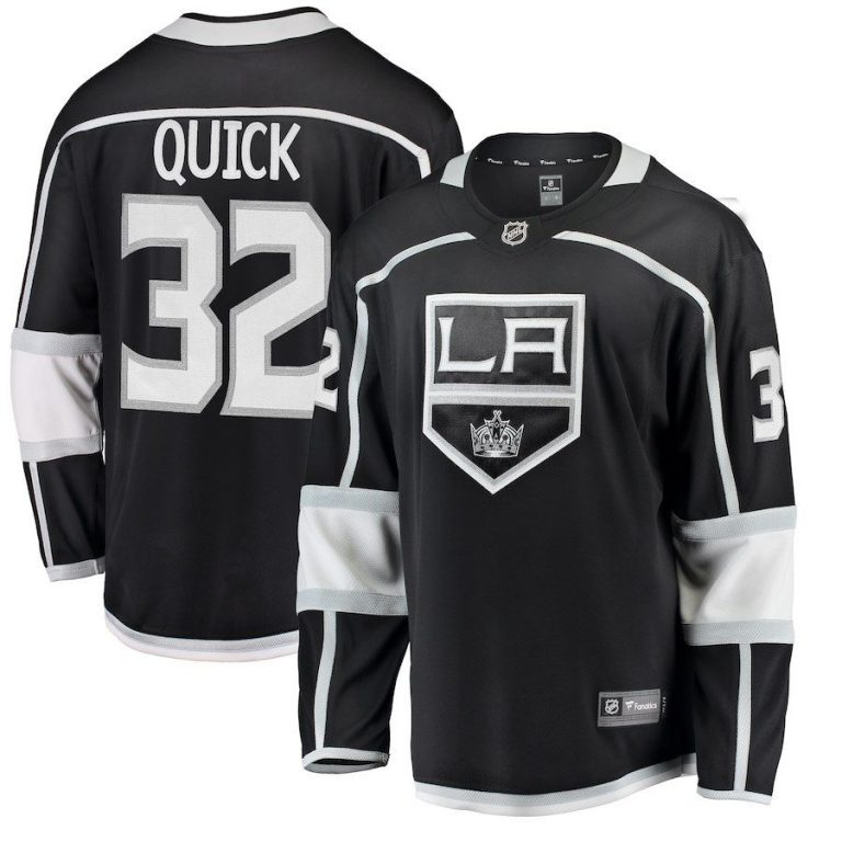 Men Los Angeles Kings Jonathan Quick Black Breakaway Player Jersey