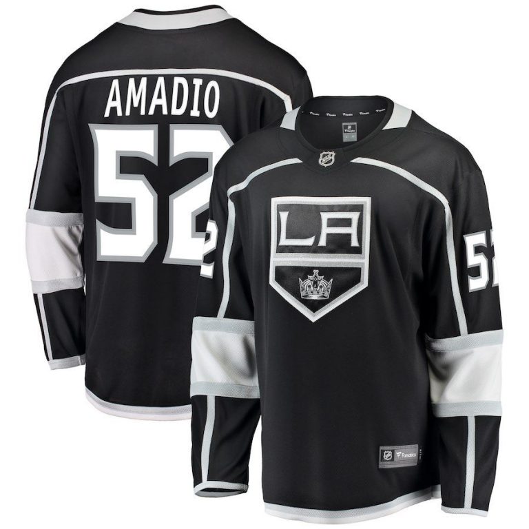 Men Los Angeles Kings Michael Amadio Black Breakaway Jersey