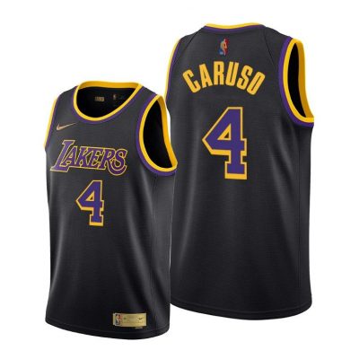 Men Los Angeles Lakers #4 Alex Caruso Black 2020-21 Earned Edition Jersey