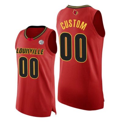 Men Louisville Cardinals Custom #00 Red College Basketball 2020-21 Jersey