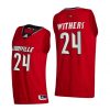 Men Louisville Cardinals Jae Lyn Withers #24 Red College Basketball 2020-21 Jersey