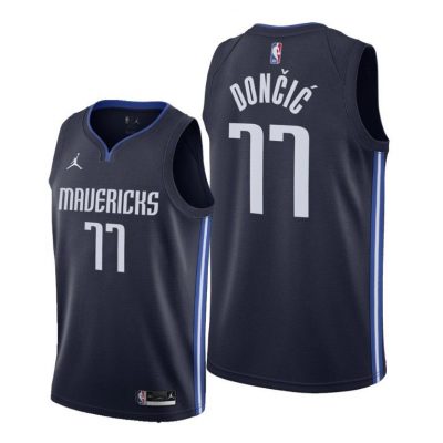 Men Luka Doncic Dallas Mavericks 2020-21 Statement Jersey - Navy