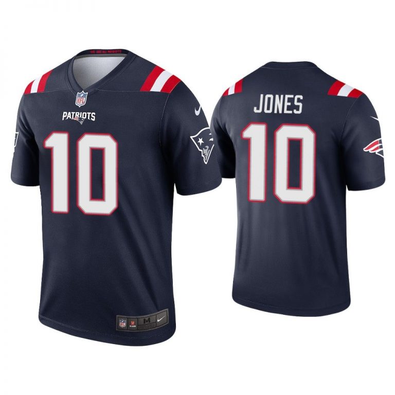 Men Mac Jones New England Patriots Navy Legend Jersey