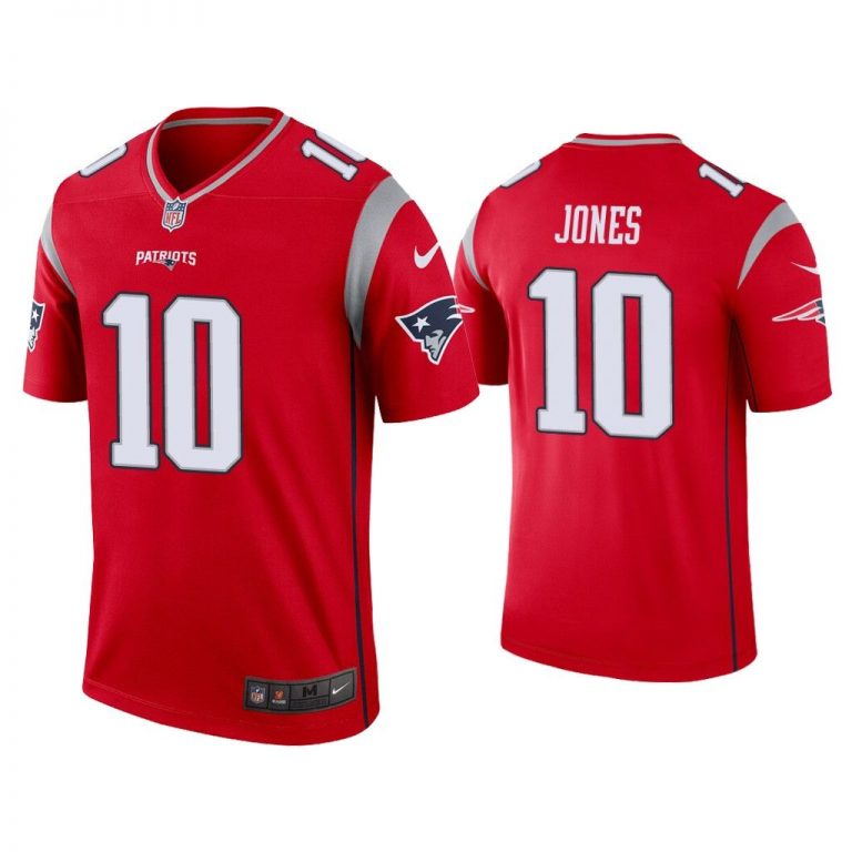 Men Mac Jones New England Patriots Red Inverted Legend Jersey