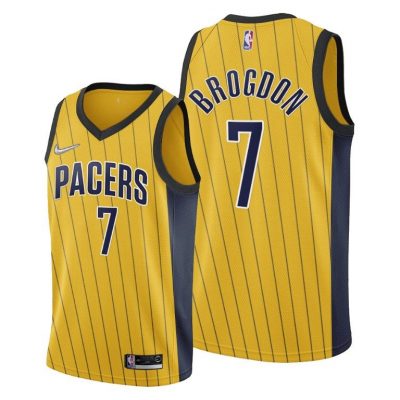 Men Malcolm Brogdon Indiana Pacers 2020-21 Earned Edition Jersey - Gold