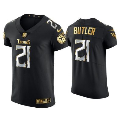 Men Malcolm Butler Tennessee Titans Black Golden Edition Vapor Elite Jersey