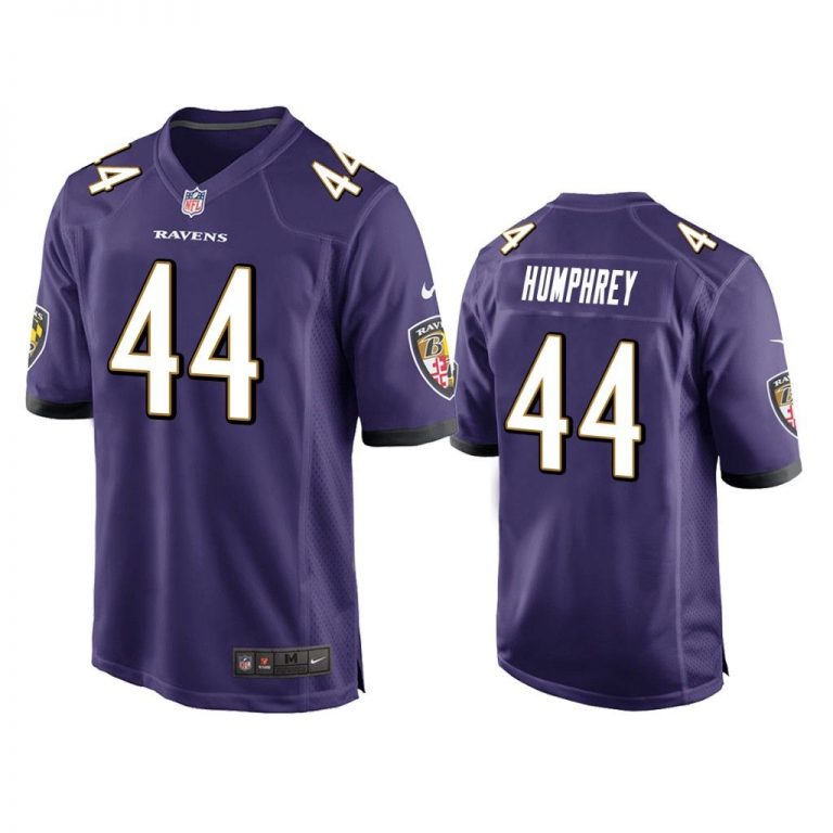 Men Marlon Humphrey #44 Baltimore Ravens Purple Game Jersey