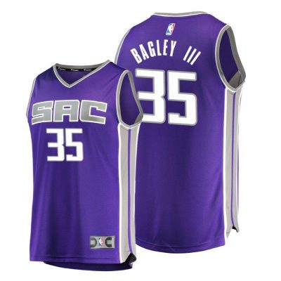 Men Marvin Bagley III Sacramento Kings #35 Purple Icon Replica Jersey