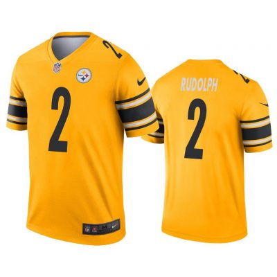 Men Mason Rudolph Pittsburgh Steelers Gold Inverted Legend Jersey