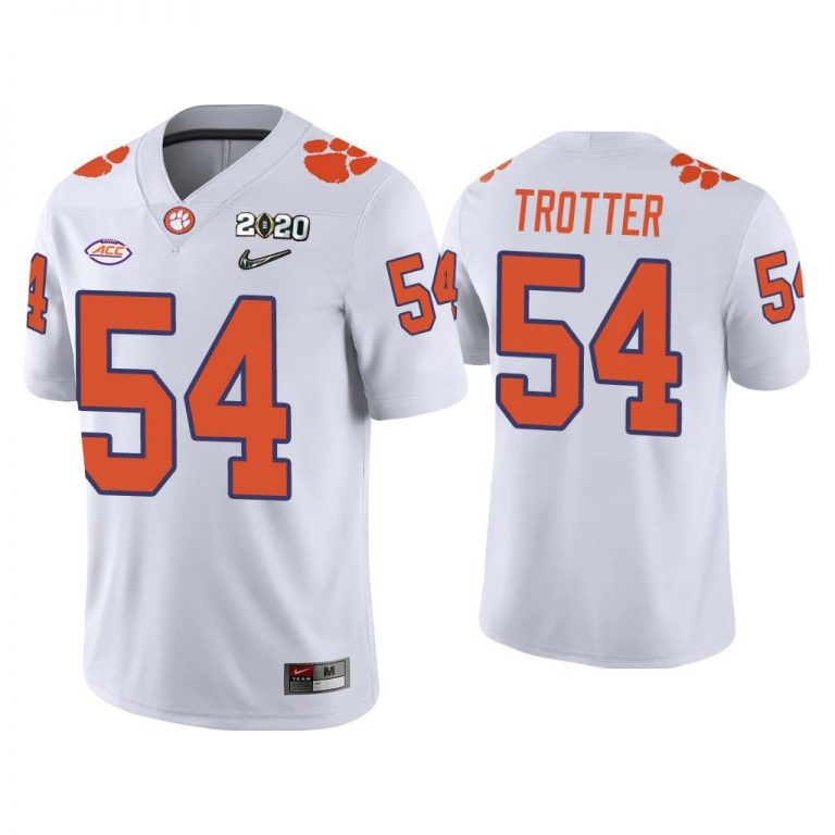Men Mason Trotter Clemson Tigers White College Football Playoff Game Jersey