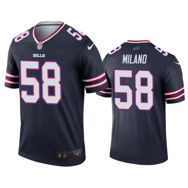 Men Matt Milano Buffalo Bills Navy Inverted Legend Jersey