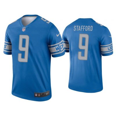 Men Matthew Stafford Detroit Lions Blue Legend Jersey