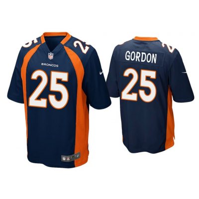 Men Melvin Gordon Denver Broncos Navy Game Jersey