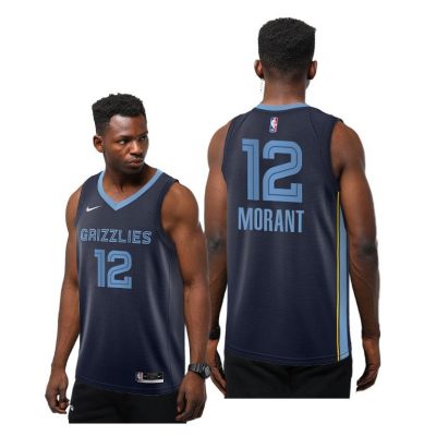 Men Memphis Grizzlies #12 Ja Morant 2020-21 Icon Jersey Navy