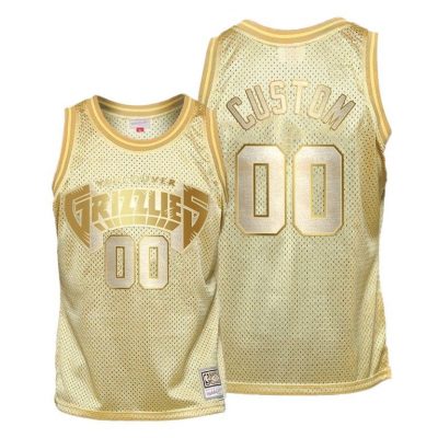 Men Memphis Grizzlies Custom Midas SM Golden HWC Limited Jersey