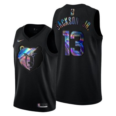 Men Memphis Grizzlies Jaren Jackson Jr. Iridescent HWC Collection Black 2021 Limited Jersey