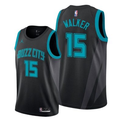 Men Men Hornets #15 Kemba Walker City Edition Black Jersey