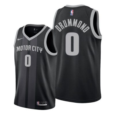 Men Men Pistons #0 Andre Drummond City Edition Black Jersey