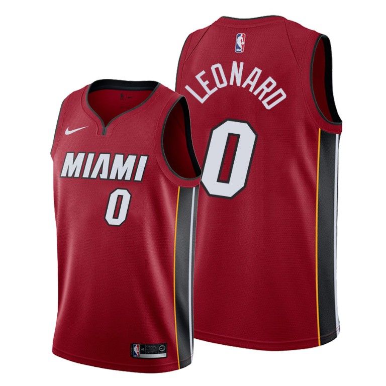 Men Meyers Leonard Miami Heat #0 Men 2019-20 Statement Jersey