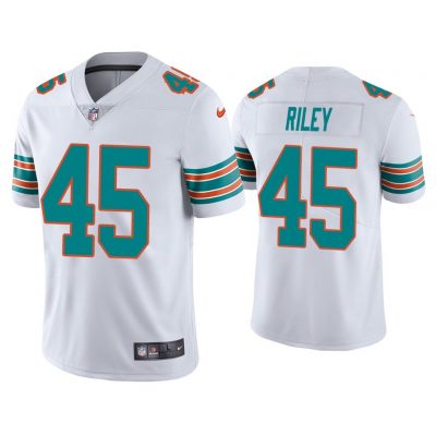 Men Miami Dolphins Duke Riley Vapor Limited White Jersey