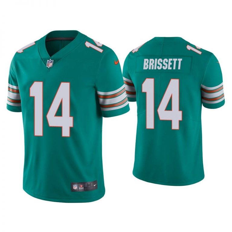 Men Miami Dolphins Jacoby Brissett Vapor Limited Aqua Jersey