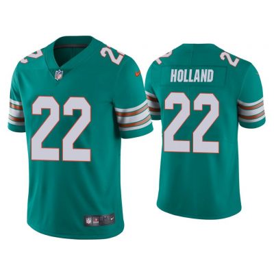 Men Miami Dolphins Jevon Holland Vapor Limited Aqua Jersey