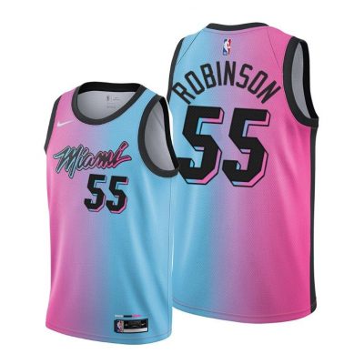 Men Miami Heat #55 Duncan Robinson Blue Pick 2020-21 City Edition Jersey Vice