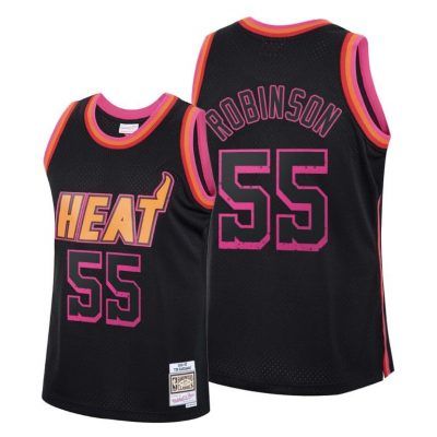 Men Miami Heat Duncan Robinson Black Hwc Jersey