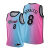 Men Miami Heat Maurice Harkless 2020-21 Blue Pink Rainbow City Jersey