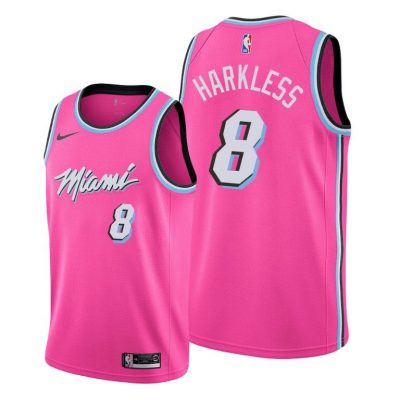 Men Miami Heat Maurice Harkless 2020-21 Pink Earned Jersey