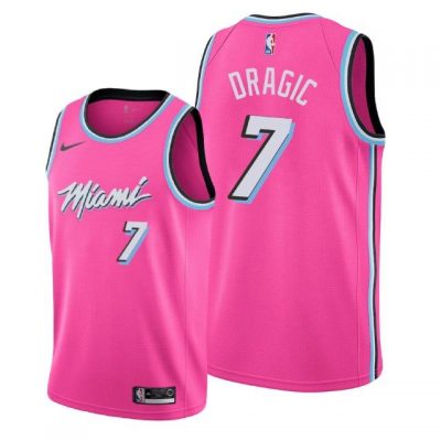 Men Miami Heat Pink Goran Dragic #7 Earned Jersey