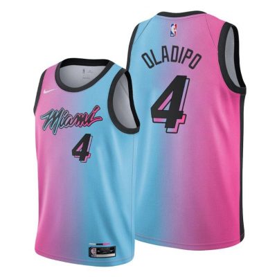 Men Miami Heat Victor Oladipo Blue Pink City Edition Jersey