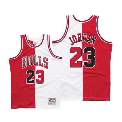 Men Michael Jordan #23 Bulls Split Vintage Jersey