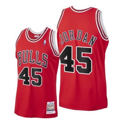 Men Michael Jordan $34 Bulls 1984-85 Throwback Rare Red Jersey
