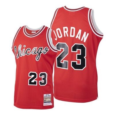 Men Michael Jordan Chicago Bulls Rookie Hardwood Classics Red Jersey