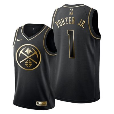 Men Michael Porter Jr. #1 Denver Nuggets Golden Edition Black Jersey