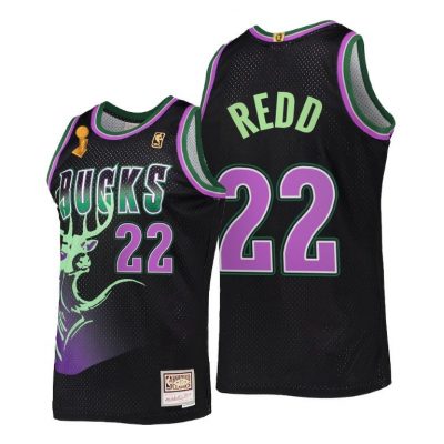 Men Michael Redd Milwaukee Bucks #22 Black 2X NBA Finals Champions Jersey HWC Reload