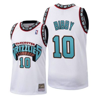 Men Mike Bibby Grizzlies #10 Hardwood Classics 1998 Throwback Jersey