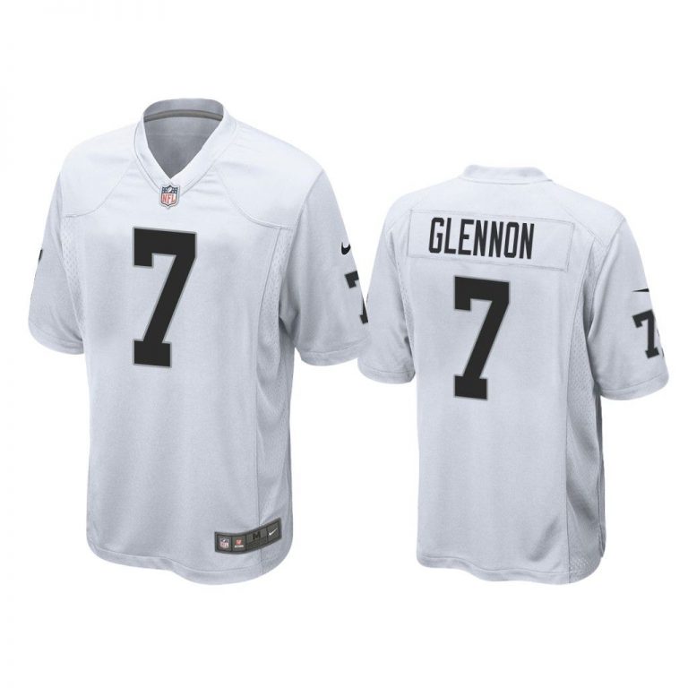 Men Mike Glennon #7 Oakland Raiders White Game Jersey