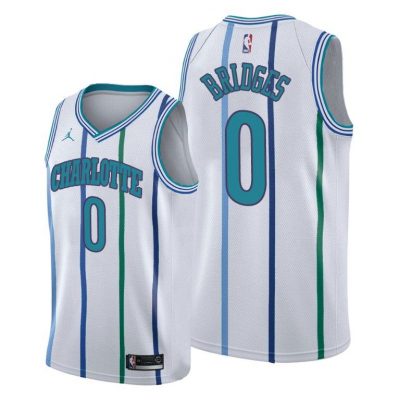 Men Miles Bridges Charlotte Hornets #0 White 2018-19 Classic Jersey