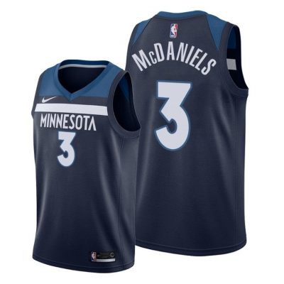 Men Minnesota Timberwolves #3 Jaden McDaniels Navy 2020-21 Icon Jersey 2020 NBA Draft