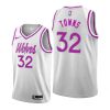 Men Minnesota Timberwolves White-Purple Karl-Anthony Towns #32 Earned Edition Jersey