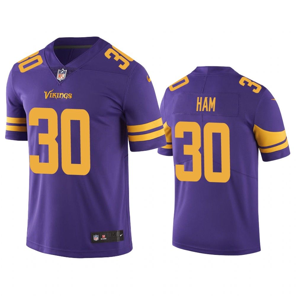 Minnesota Vikings #30 C. J. Ham Purple Color Rush Legend Jersey