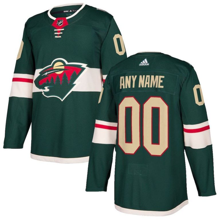 Men Minnesota Wild Green Custom Jersey