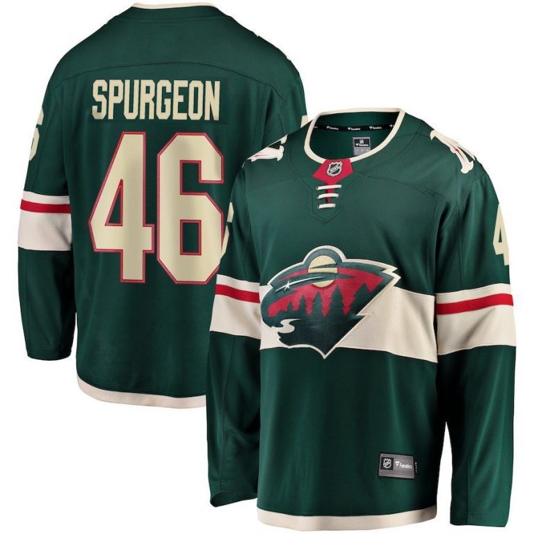 Men Minnesota Wild Jared Spurgeon Green Breakaway Jersey