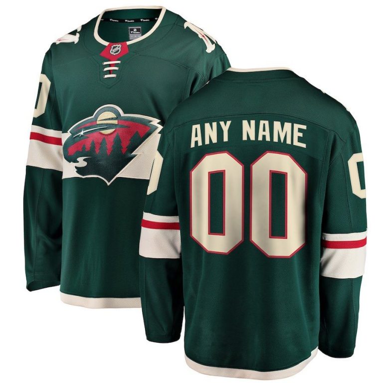 Men Minnesota Wild White Away Breakaway Custom Jersey