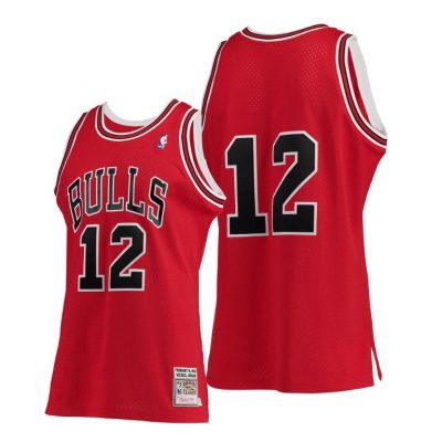 Men Mj #12 Bulls 1990 Hardwood Classics Rare Throwback Red Jersey